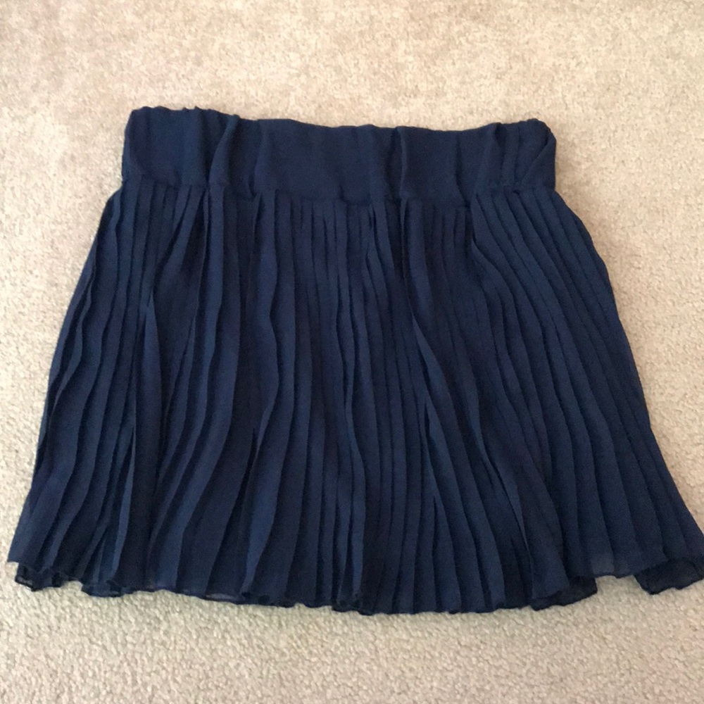 Brand new never worn navy pleated skirt